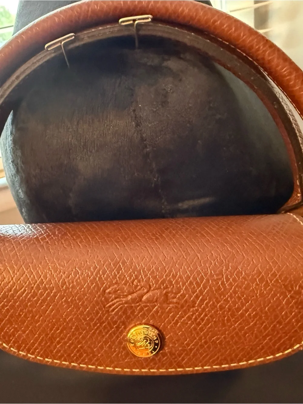 Longchamp Le Pliage “type L” large travel bag in navy blue - Picture 6 of 13